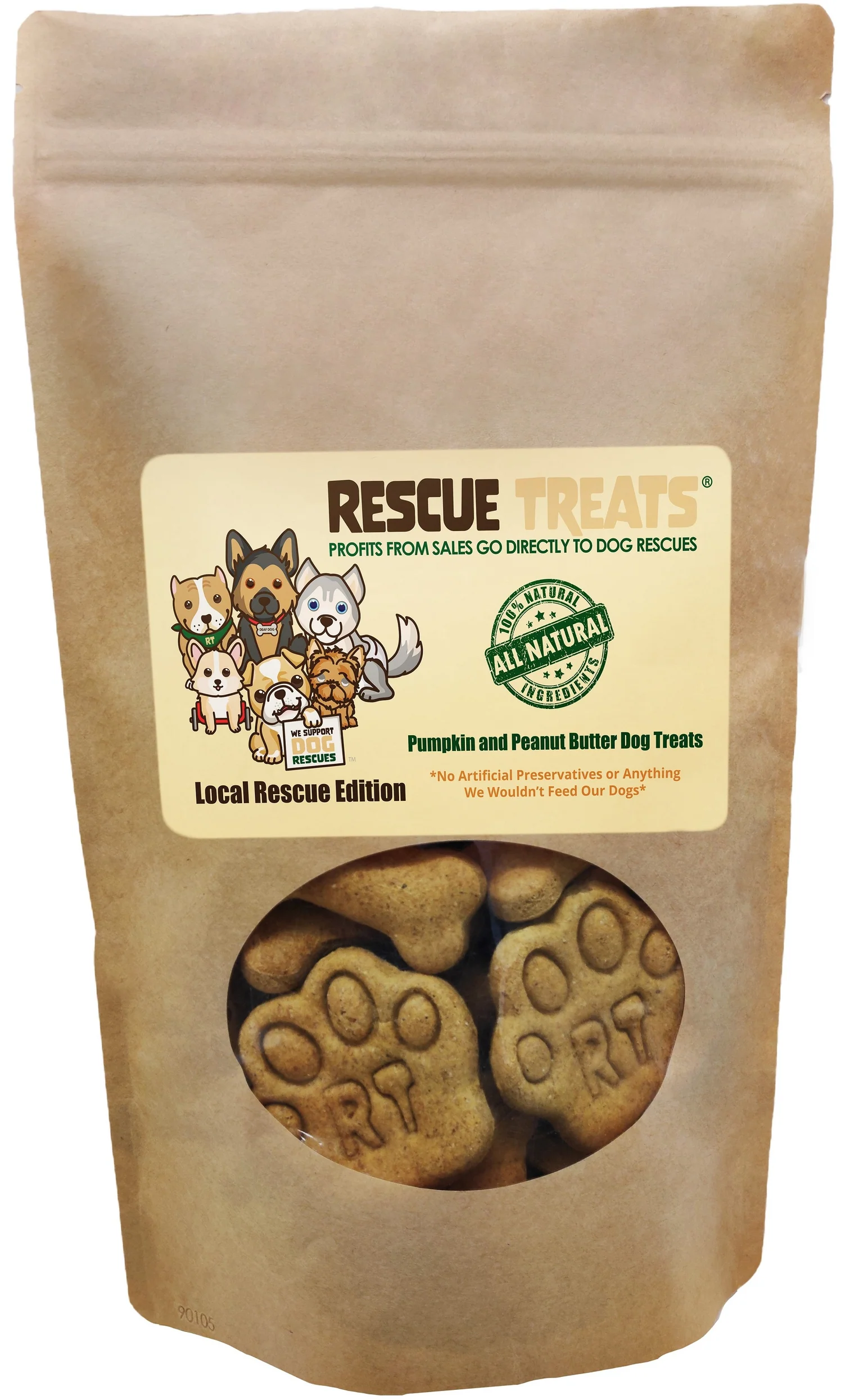 Pumpkin & Peanut Butter All-Natural Dog Treats